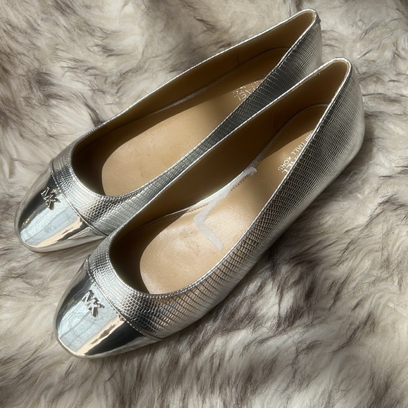 Michael Kors Honey Metallic Ballet Flats- Silver - Picture 7 of 8